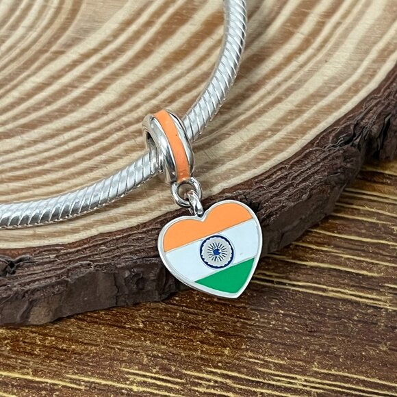 Pandora Jewelry - Pandora India Flag Heart Dangle Charm